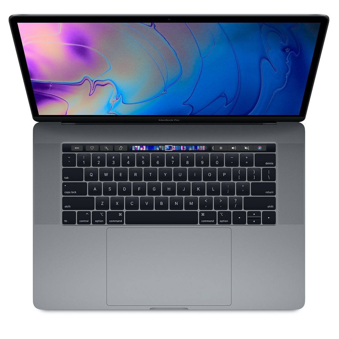 CPO - 15-inch MacBook Pro (2019) - Space Gray, 2.6GHz 6‑core 9th‑generation Intel Core i7 processor, Turbo Boost up to 4.5GHz, Retina display with True Tone, Touch Bar and Touch ID, 16GB 2400MHz DDR4 memory, Radeon Pro 555X with 4GB of GDDR5 memory, 256GB SSD storage, Four Thunderbolt 3 ports, Backlit Keyboard - US English, Accessory Kit